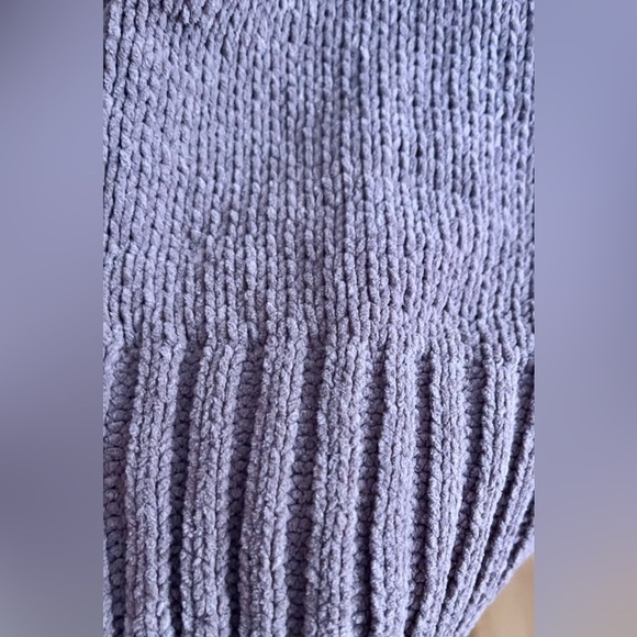 Open Front Ribbed Knit Cardigan Size Small Oversized Loose Bell Sleeves Taupe - Picture 7 of 11